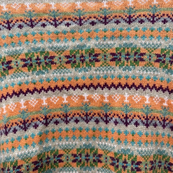 Sundance Folkloric Fair Isle Small Shawl Wrap Cardigan Sweater Cashmere Wool - Picture 7 of 11